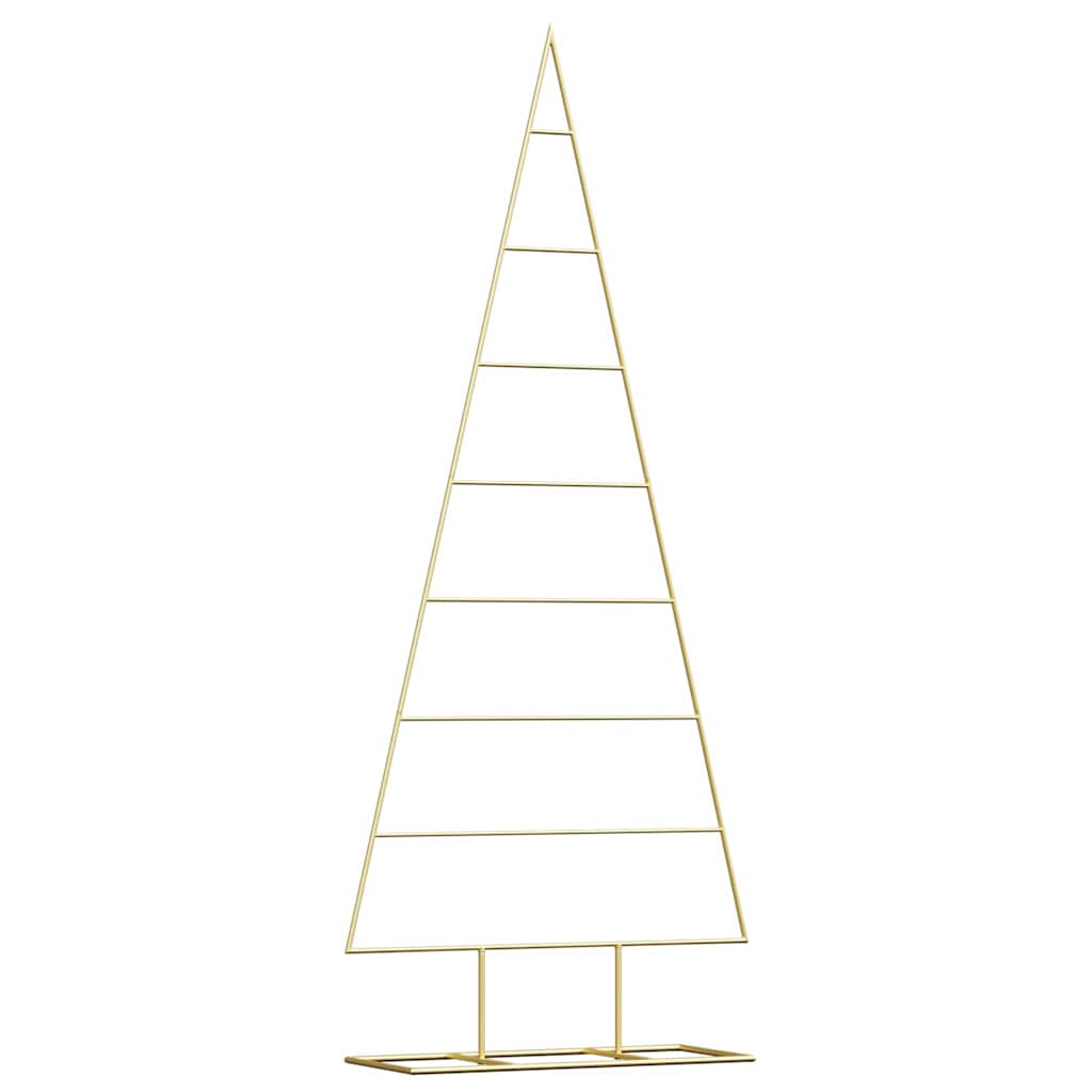 Árbol de Navidad de metal con soporte Dorado 150 cm