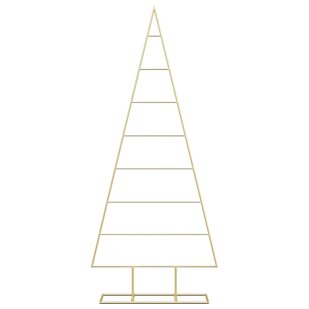 Árbol de Navidad de metal con soporte Dorado 150 cm