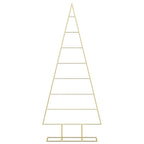 Árbol de Navidad de metal con soporte Dorado 150 cm