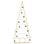 Árbol de Navidad de metal con soporte Dorado 150 cm