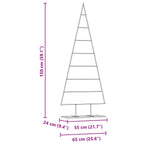 Árbol de Navidad de metal con soporte Dorado 150 cm