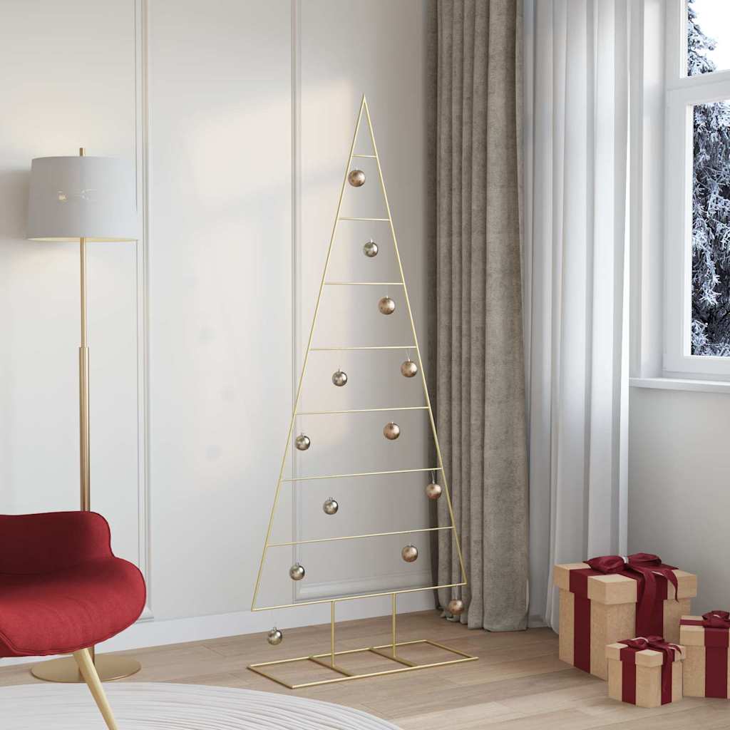 Árbol de Navidad de metal con soporte Dorado 181 cm