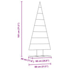 Árbol de Navidad de metal con soporte Dorado 181 cm