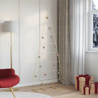 Árbol de Navidad de metal con soporte Dorado 211 cm