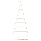 Árbol de Navidad de metal con soporte Dorado 211 cm