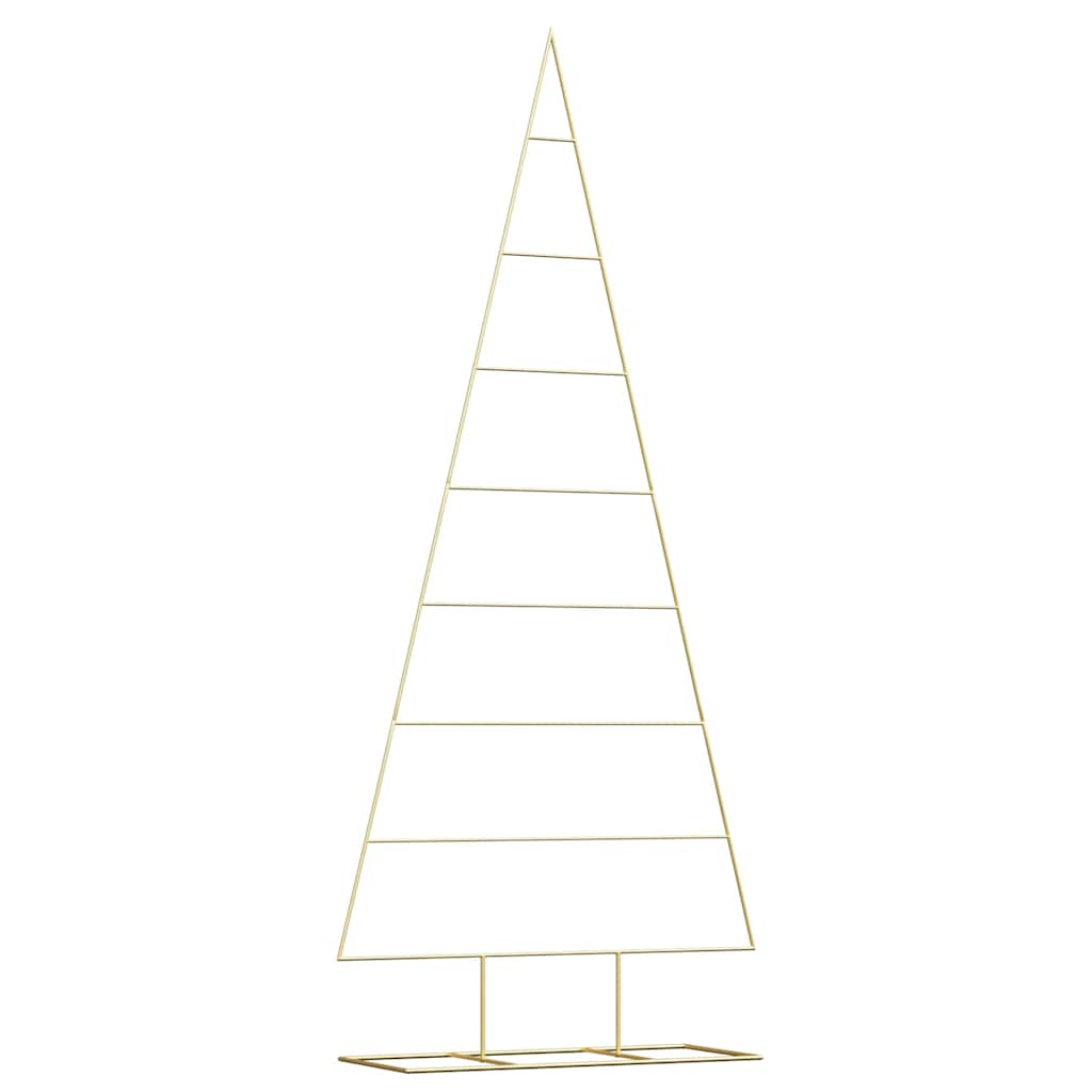 Árbol de Navidad de metal con soporte Dorado 211 cm