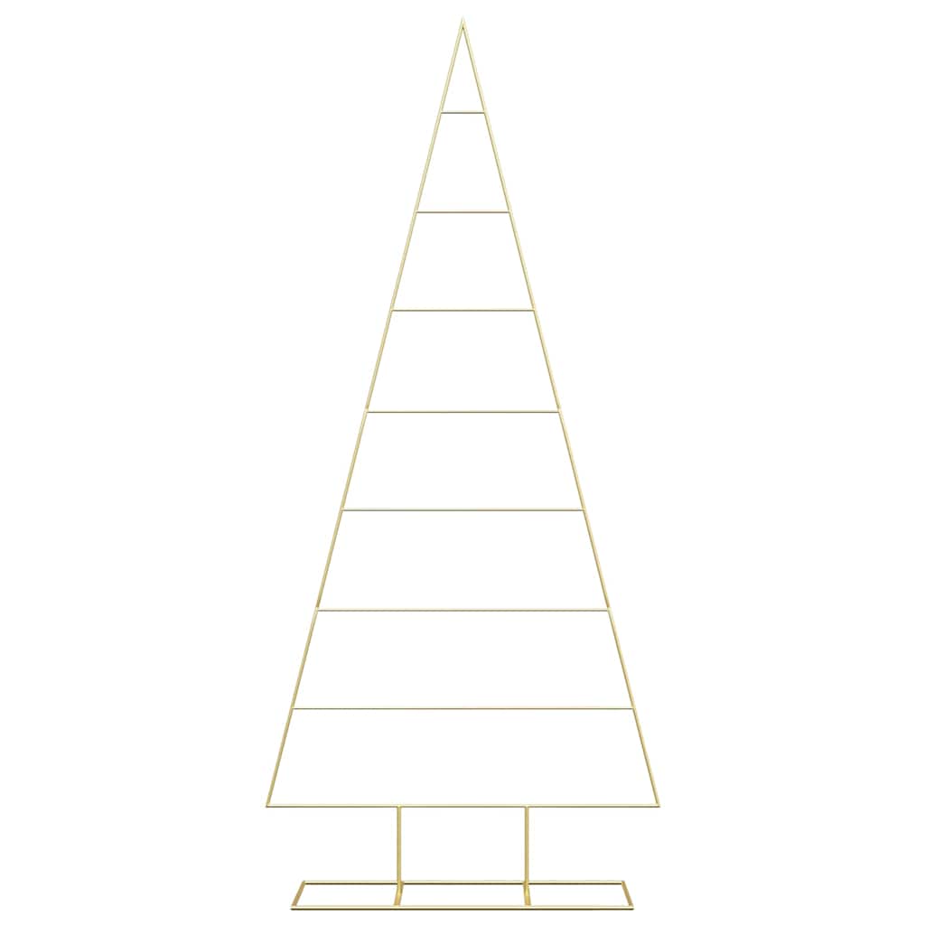 Árbol de Navidad de metal con soporte Dorado 211 cm