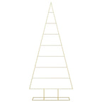 Árbol de Navidad de metal con soporte Dorado 211 cm