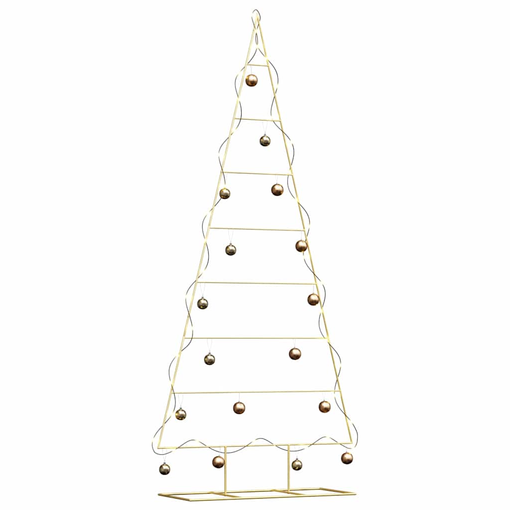 Árbol de Navidad de metal con soporte Dorado 211 cm