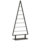 Árbol de Navidad de metal con soporte Negro 125,5 cm Acero
