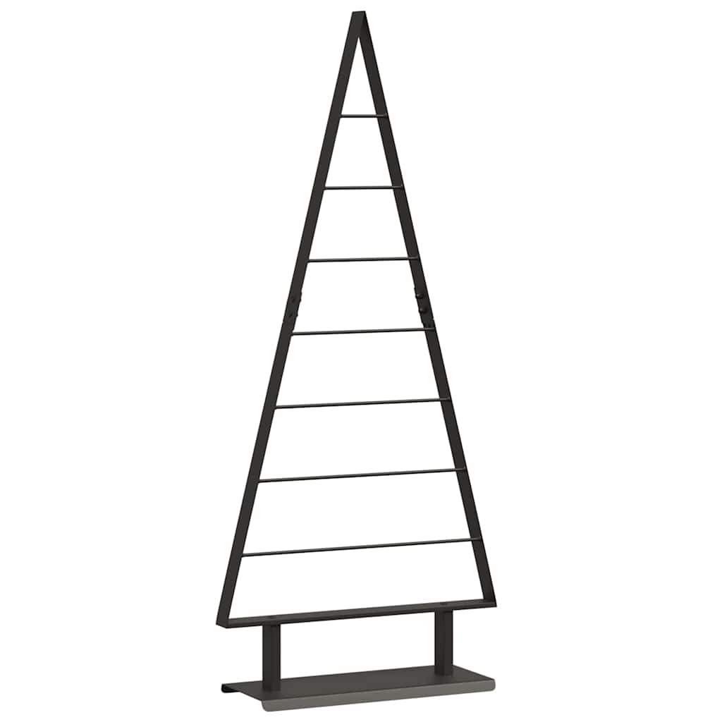 Árbol de Navidad de metal con soporte Negro 125,5 cm Acero
