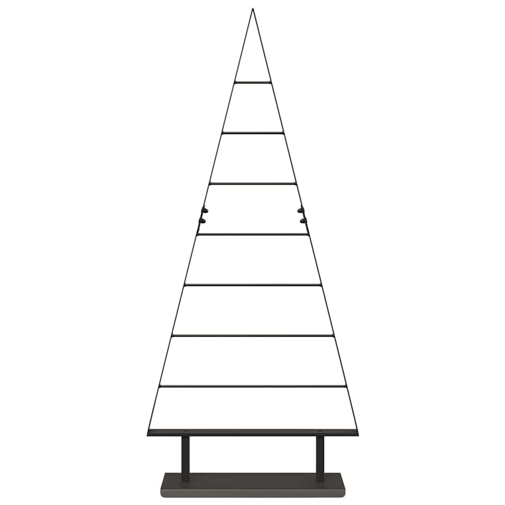 Árbol de Navidad de metal con soporte Negro 125,5 cm Acero