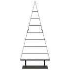 Árbol de Navidad de metal con soporte Negro 125,5 cm Acero