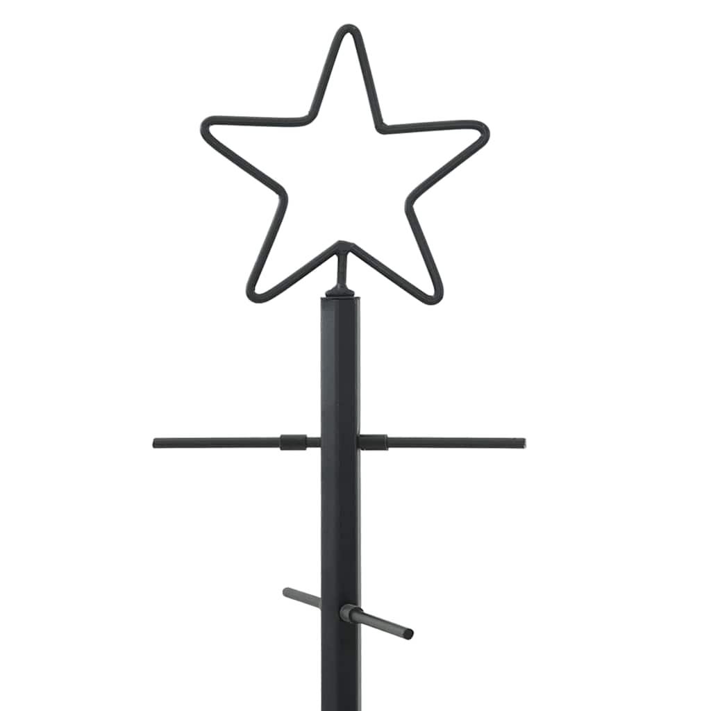 Árbol de Navidad de metal con soporte Negro 59,5 cm