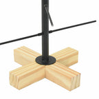 Árbol de Navidad de metal con soporte Negro 59,5 cm