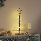 Árbol de Navidad de metal con soporte Negro 59,5 cm