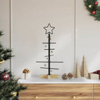 Árbol de Navidad de metal con soporte Negro 59,5 cm