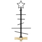 Árbol de Navidad de metal con soporte Negro 59,5 cm