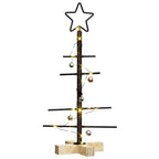 Árbol de Navidad de metal con soporte Negro 59,5 cm