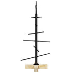 Árbol de Navidad de metal con soporte Negro 59,5 cm