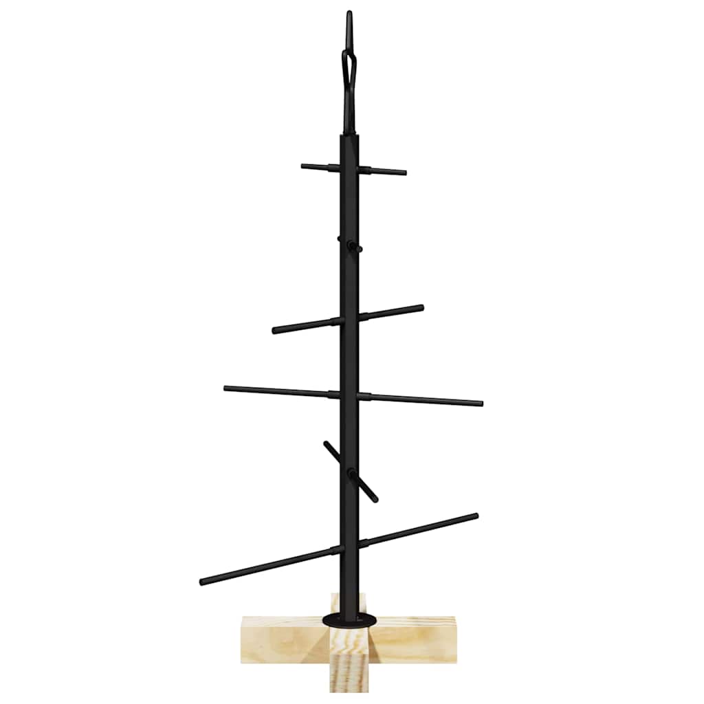 Árbol de Navidad de metal con soporte Negro 59,5 cm