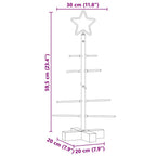 Árbol de Navidad de metal con soporte Negro 59,5 cm