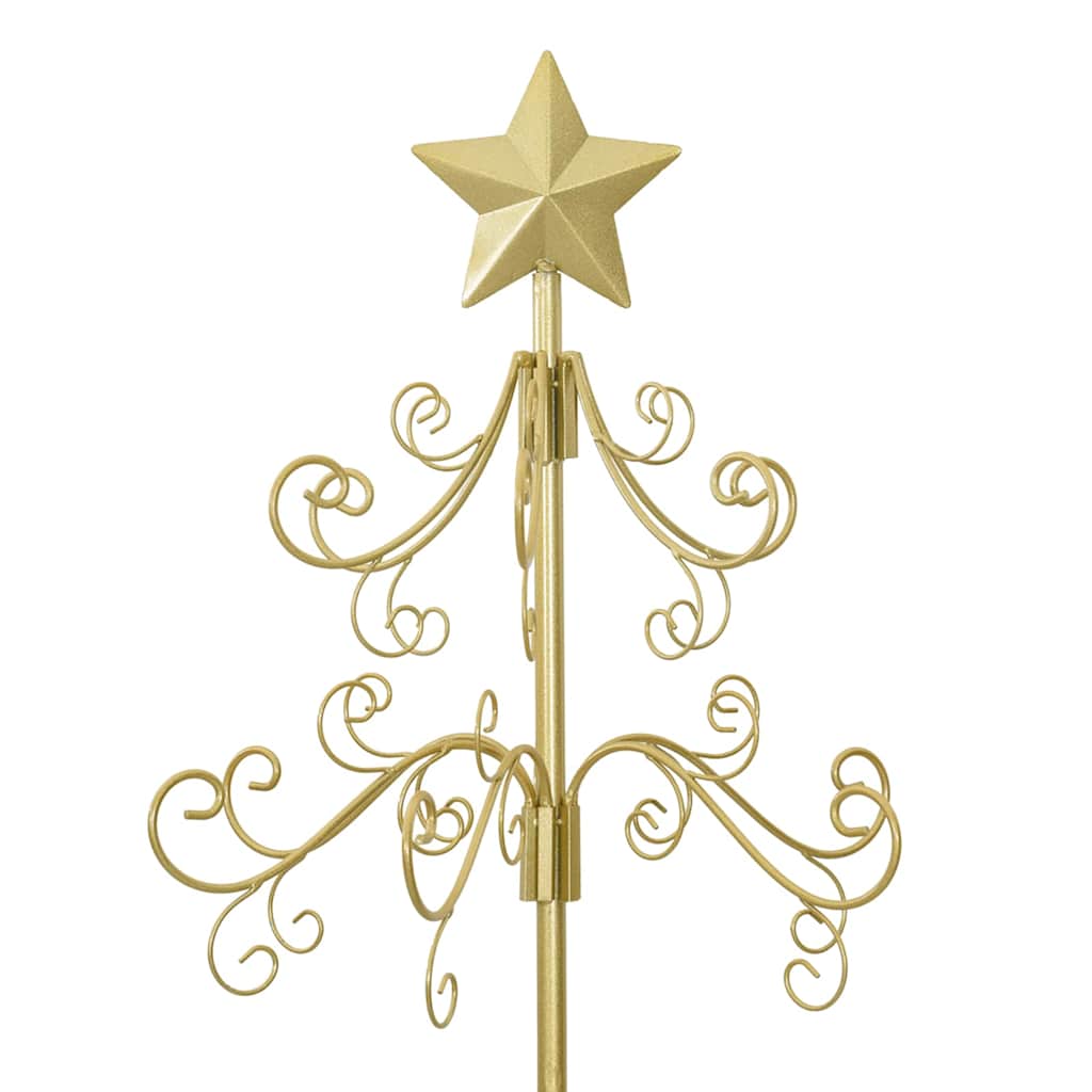 Árbol de Navidad de metal con soporte Dorado 150 cm
