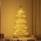 Árbol de Navidad de metal con soporte Dorado 150 cm