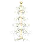 Árbol de Navidad de metal con soporte Dorado 150 cm