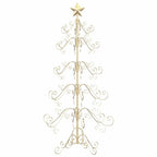 Árbol de Navidad de metal con soporte Dorado 150 cm