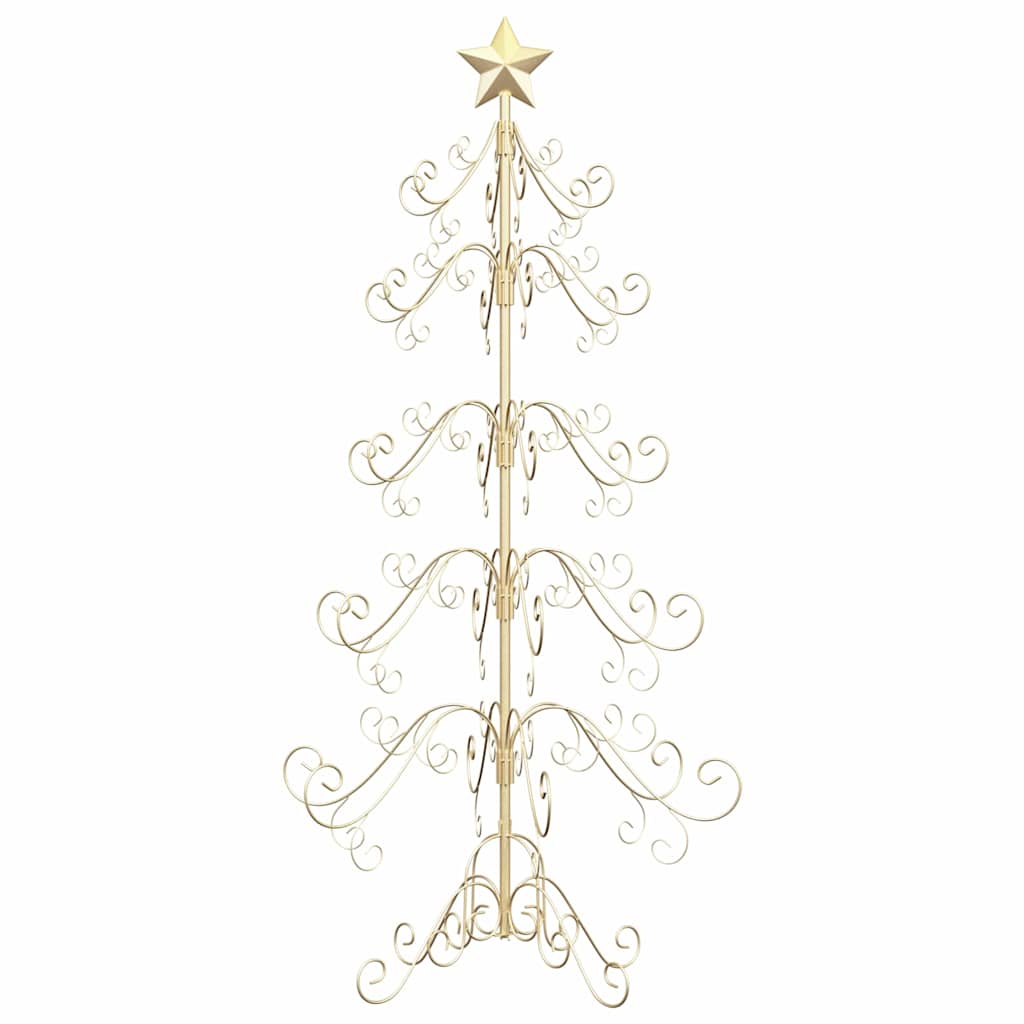 Árbol de Navidad de metal con soporte Dorado 150 cm