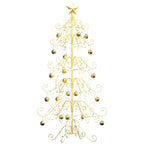 Árbol de Navidad de metal con soporte Dorado 150 cm