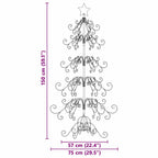 Árbol de Navidad de metal con soporte Dorado 150 cm