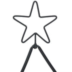 Árbol de Navidad de metal con soporte Negro 125 cm Acero