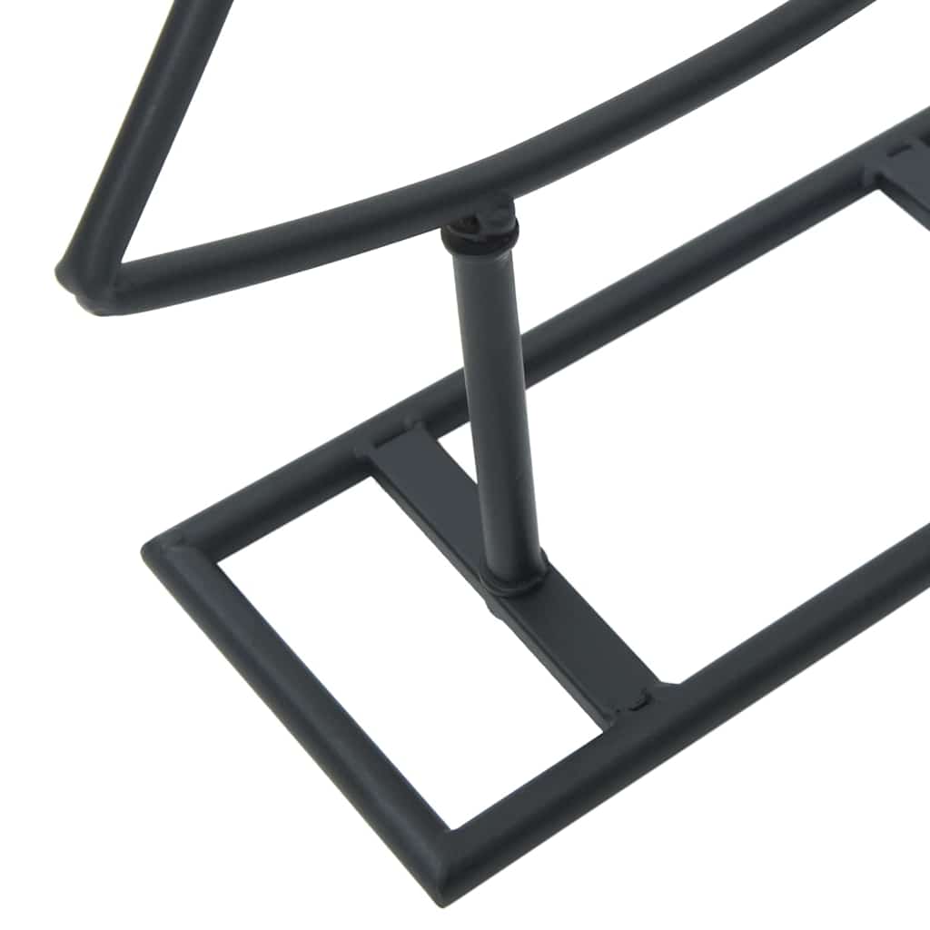 Árbol de Navidad de metal con soporte Negro 125 cm Acero