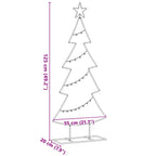 Árbol de Navidad de metal con soporte Negro 125 cm Acero