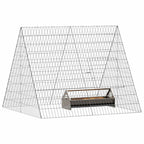 Jaula para pollos Plateado 110 x 100 x 85 cm Acero Galvanizado