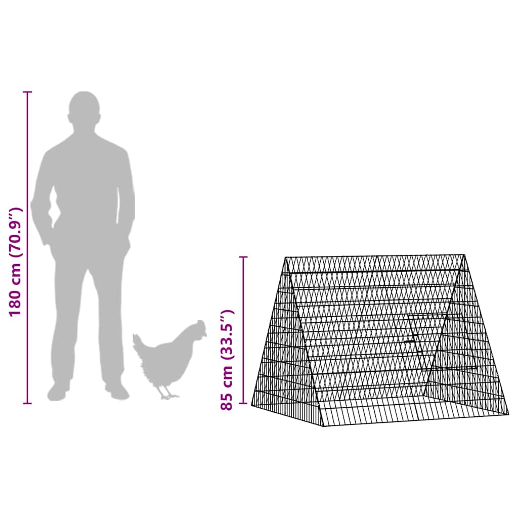 Jaula para pollos Plateado 110 x 100 x 85 cm Acero Galvanizado