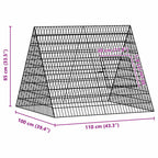 Jaula para pollos Plateado 110 x 100 x 85 cm Acero Galvanizado