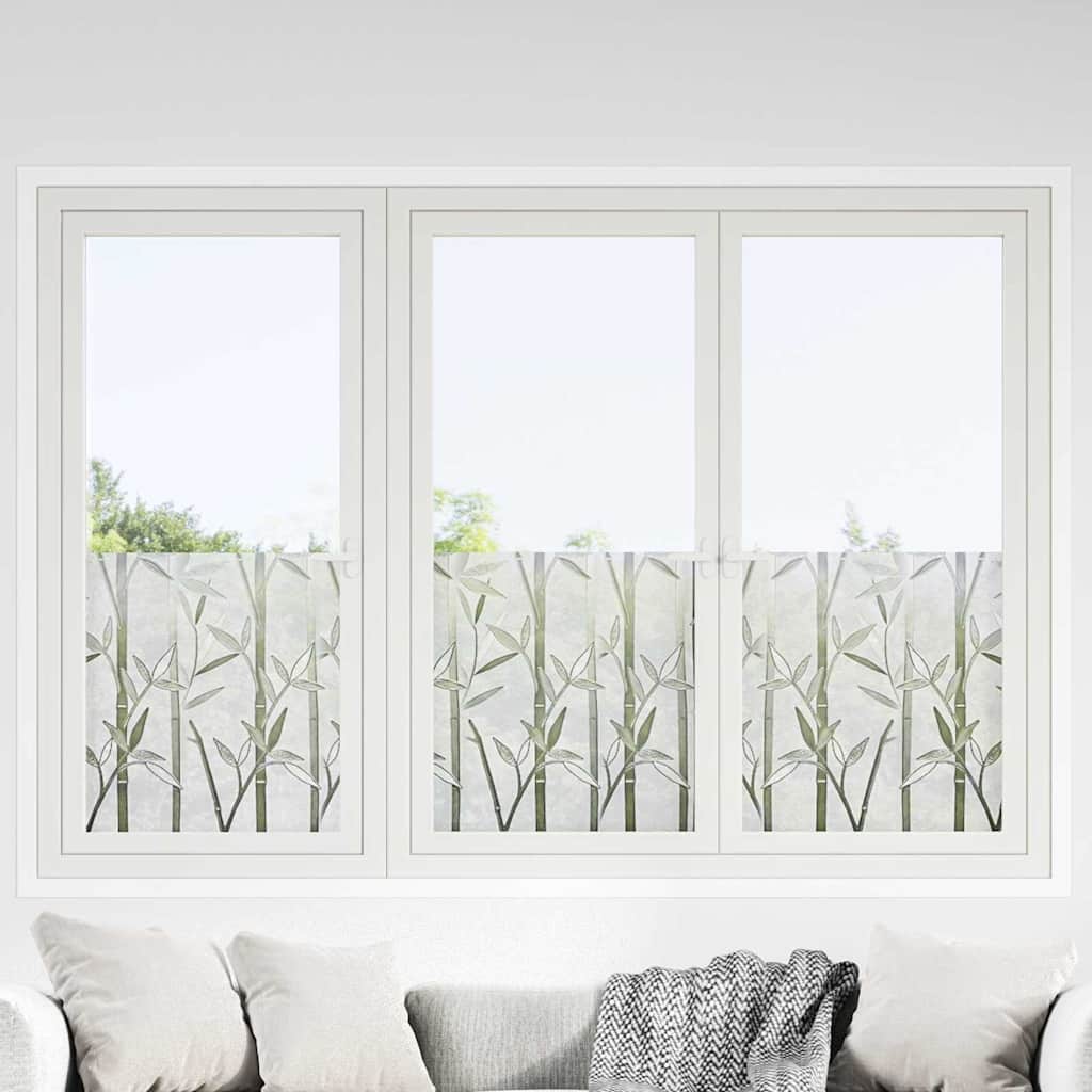 Lámina estática para ventanas Patrón de bambú 45 x 500 cm PVC