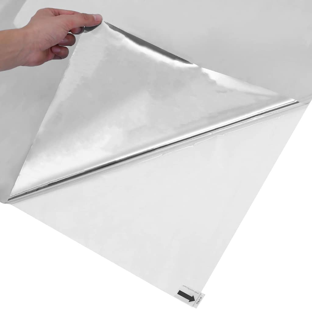 Película Solar Reflectante Estática para Ventanas Plateado PVC