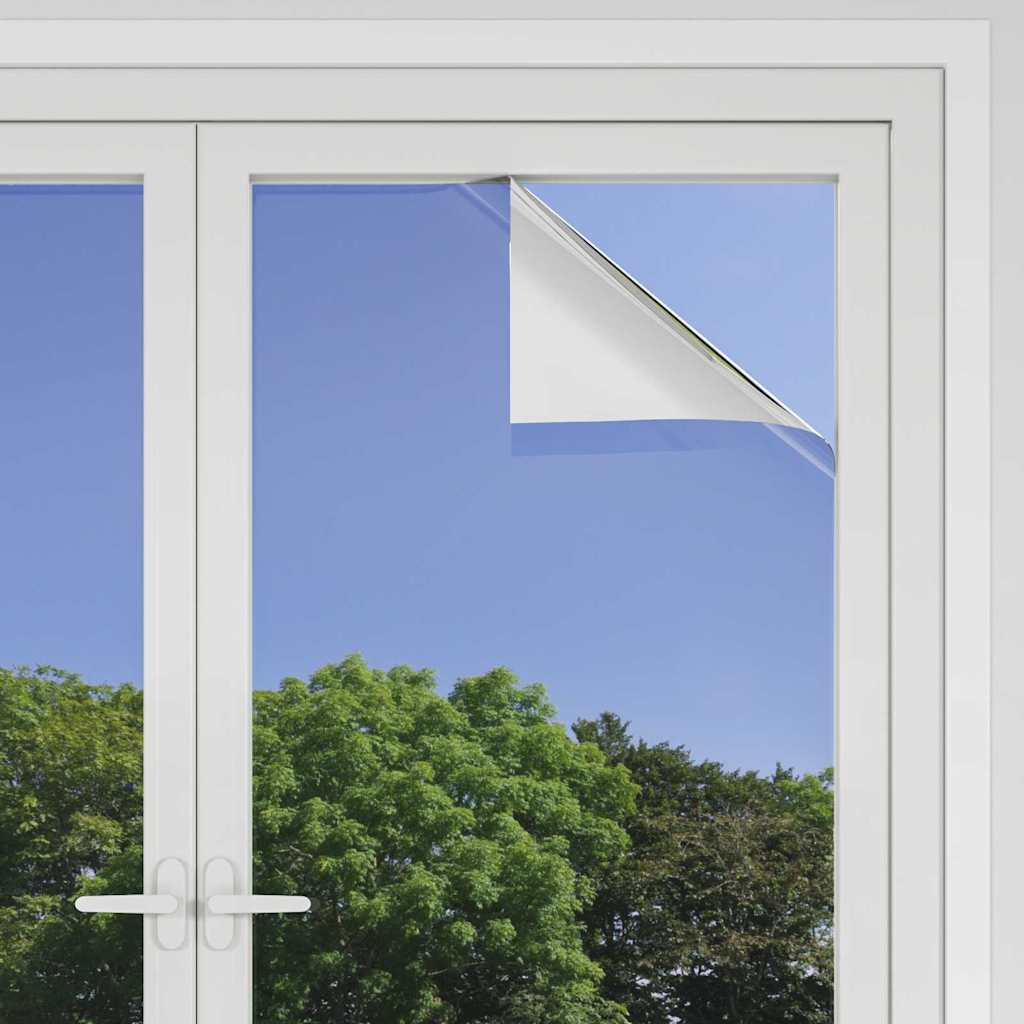 Película Solar Reflectante Estática para Ventanas Plateado PVC