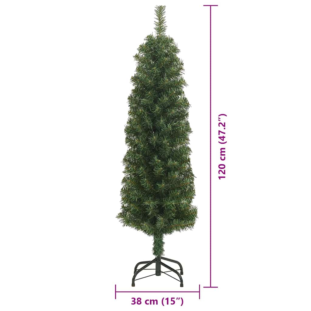 Árbol de Navidad artificial Verde 120 cm PVC, Acero y Plástico