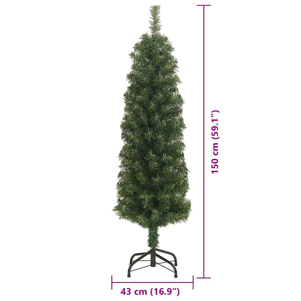 Árbol de Navidad artificial Verde 150 cm PVC, Acero y Plástico
