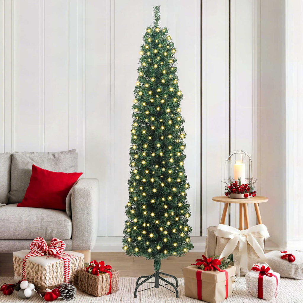 Árbol de Navidad artificial Verde 180 cm PVC, Acero y Plástico