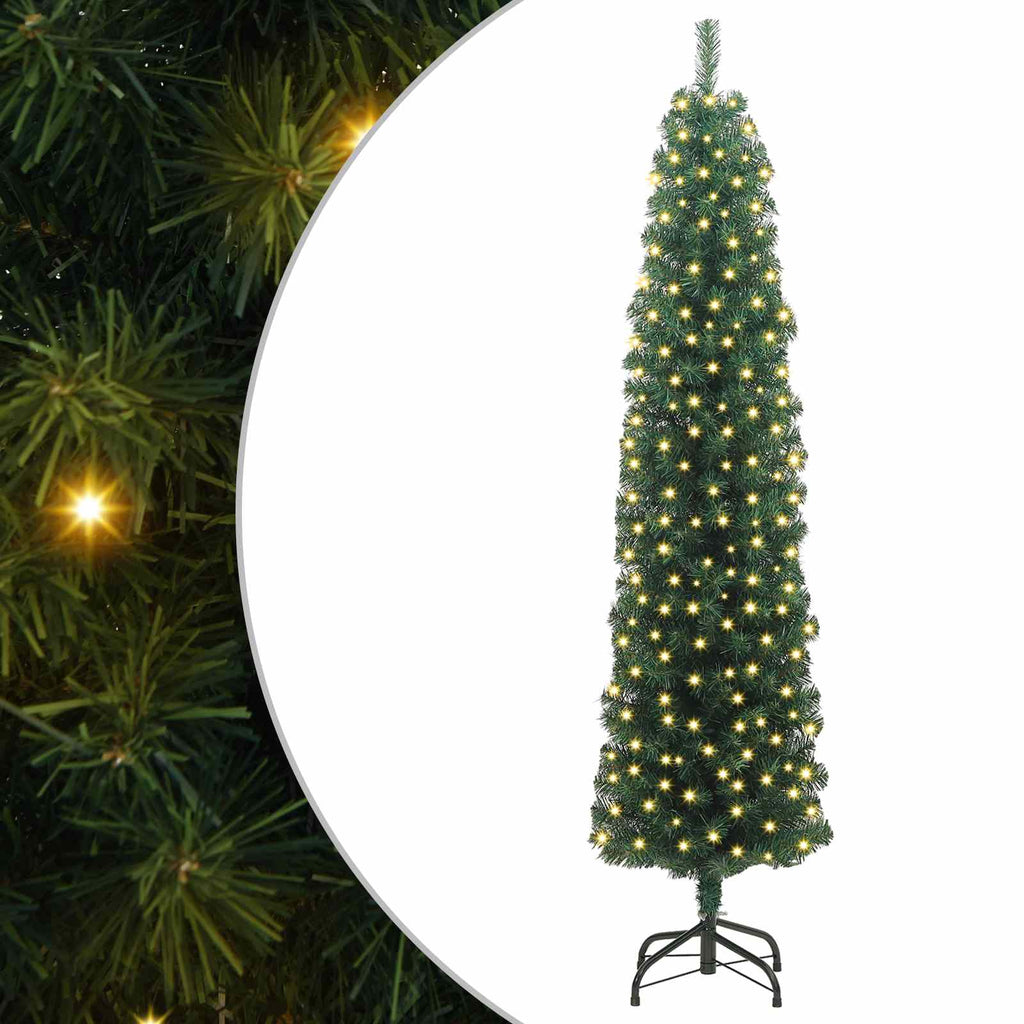 Árbol de Navidad artificial Verde 240 cm PVC, Acero y Plástico