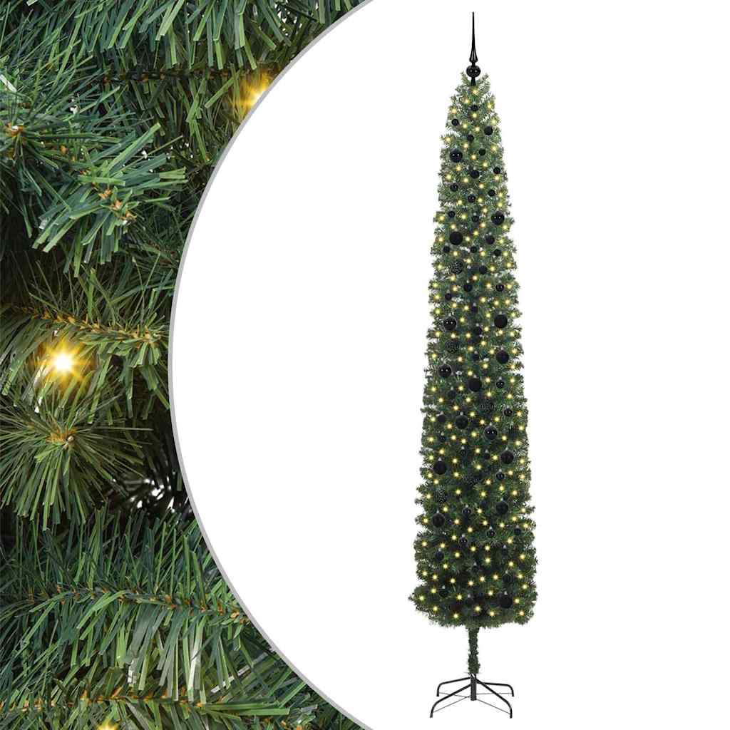 Árbol de Navidad artificial Verde 270 cm PVC, Acero y Plástico