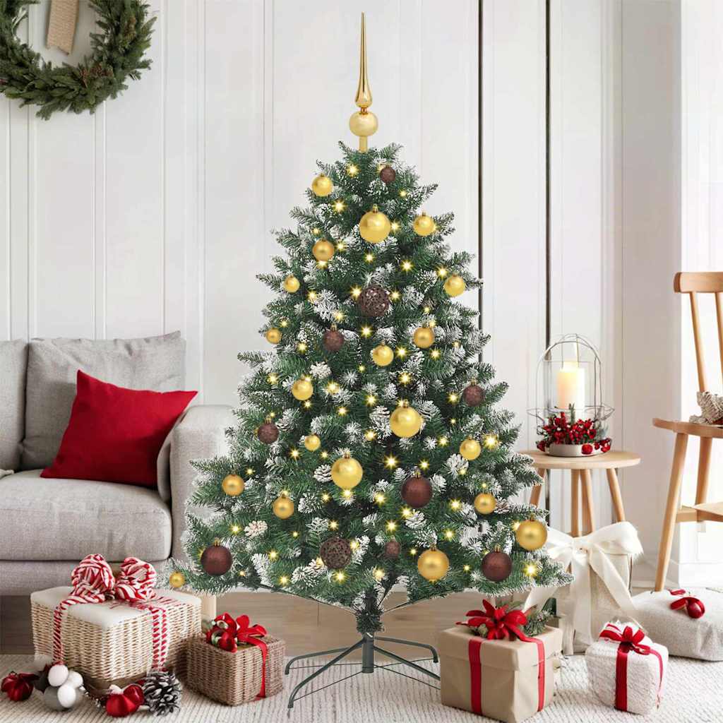 Árbol de Navidad artificial Verde 120 cm PVC, Plástico y Acero