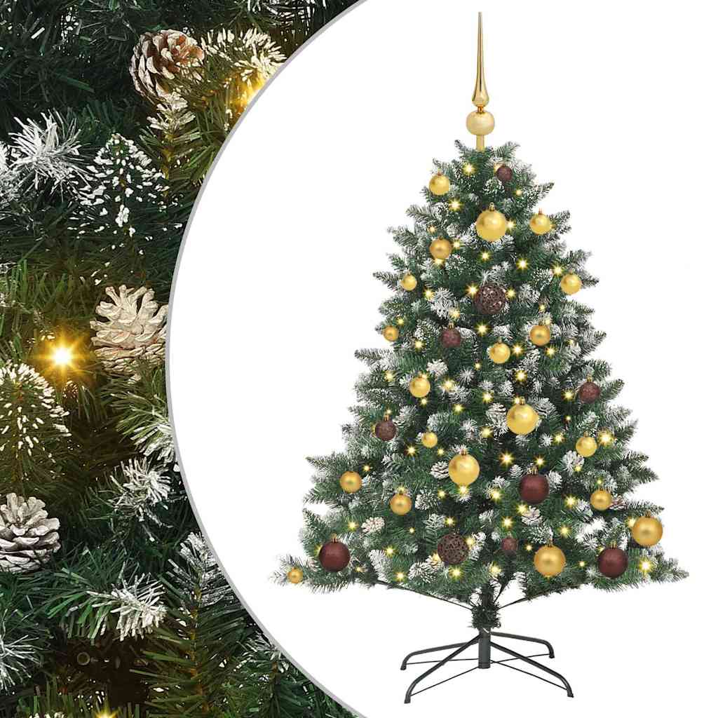 Árbol de Navidad artificial Verde 120 cm PVC, Plástico y Acero