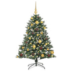 Árbol de Navidad artificial Verde 120 cm PVC, Plástico y Acero